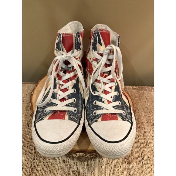 Converse High top Chuck Taylor High Union Jack Flag Sneakers Unisex M-11 Rare - Picture 10 of 16